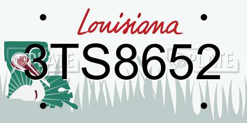 3TS8652 Louisiana License Plate
