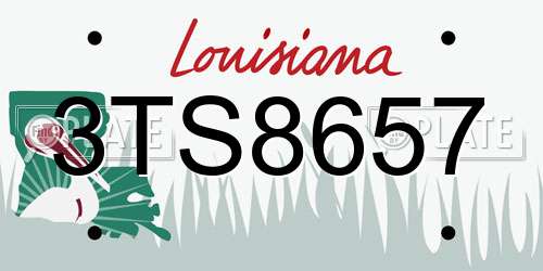 3TS8657 Louisiana License Plate