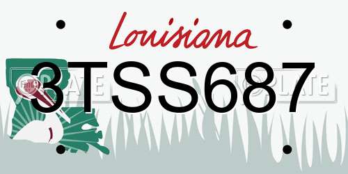3TSS687 Louisiana License Plate