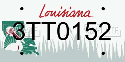 3TT0152 Louisiana License Plate