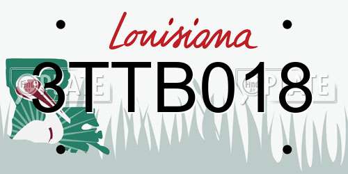 3TTB018 Louisiana License Plate