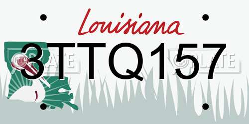 3TTQ157 Louisiana License Plate