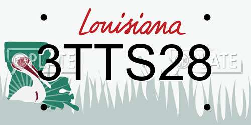 3TTS28 Louisiana License Plate