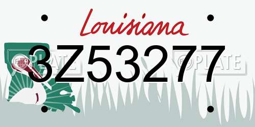 3Z53277 Louisiana License Plate