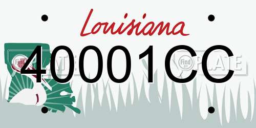 40001CC Louisiana License Plate
