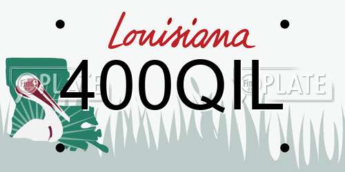 400QIL Louisiana License Plate