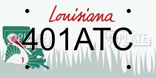 401ATC Louisiana License Plate