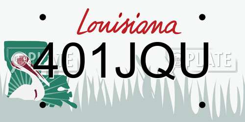 401JQU Louisiana License Plate