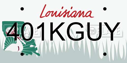 401KGUY Louisiana License Plate