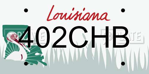 402CHB Louisiana License Plate