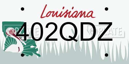 402QDZ Louisiana License Plate