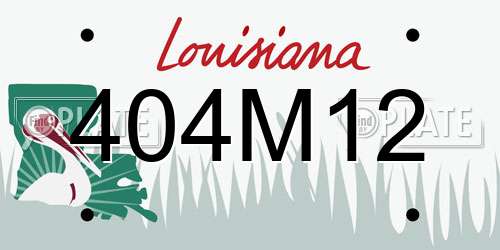 404M12 Louisiana License Plate