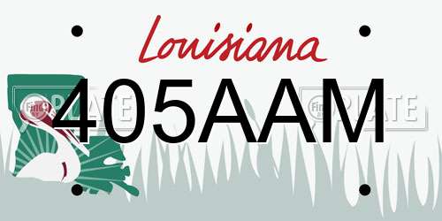 405AAM Louisiana License Plate