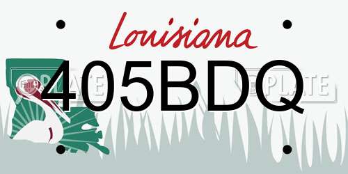 405BDQ Louisiana License Plate