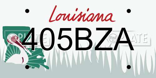 405BZA Louisiana License Plate