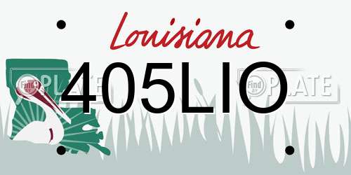 405LIO Louisiana License Plate