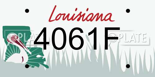 4061F Louisiana License Plate