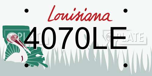 4070LE Louisiana License Plate