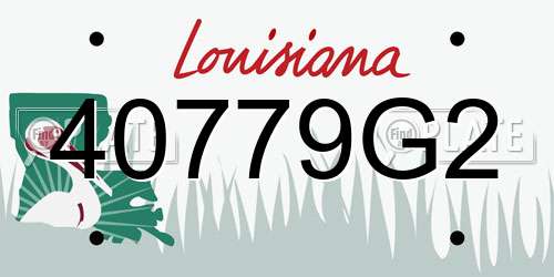 40779G2 Louisiana License Plate