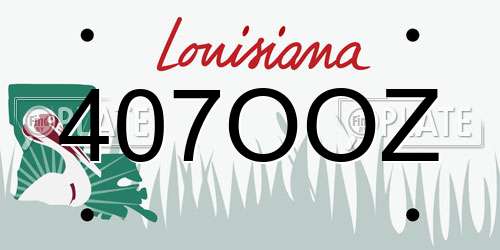 407OOZ Louisiana License Plate