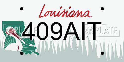409AIT Louisiana License Plate