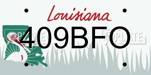 409BFO Louisiana License Plate