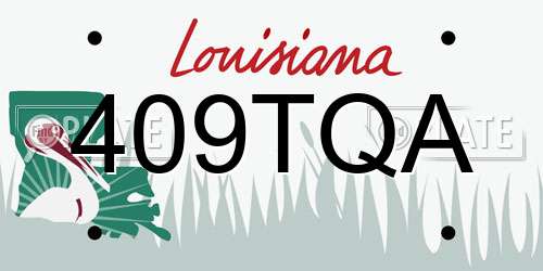 409TQA Louisiana License Plate