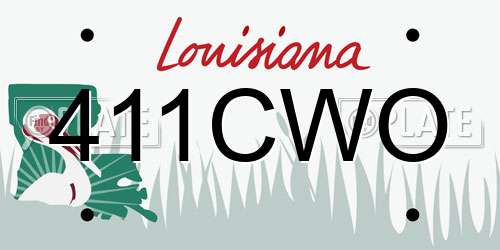 411CWO Louisiana License Plate