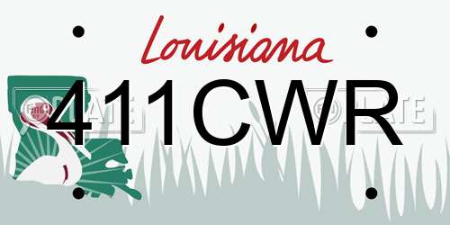 411CWR Louisiana License Plate
