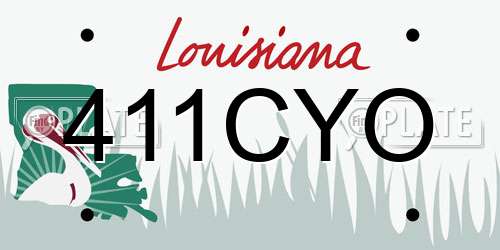 411CYO Louisiana License Plate