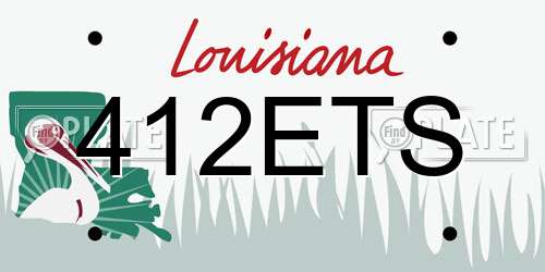 412ETS Louisiana License Plate