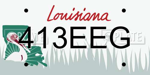 413EEG Louisiana License Plate