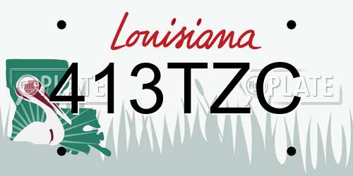 413TZC Louisiana License Plate