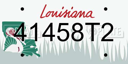 41458T2 Louisiana License Plate