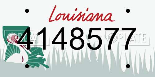 4148577 Louisiana License Plate