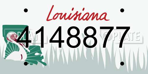 4148877 Louisiana License Plate