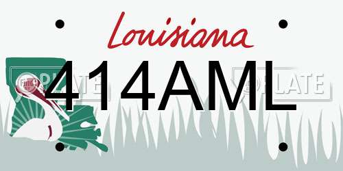 414AML Louisiana License Plate