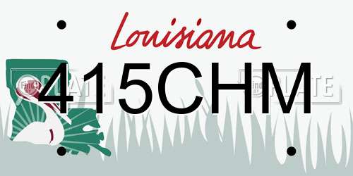 415CHM Louisiana License Plate