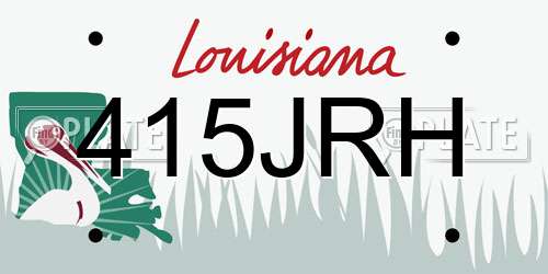 415JRH Louisiana License Plate