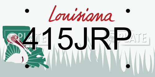 415JRP Louisiana License Plate
