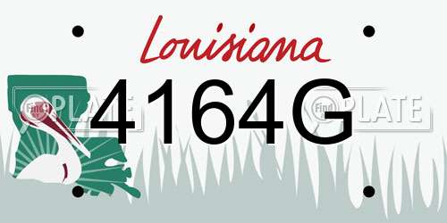 4164G Louisiana License Plate