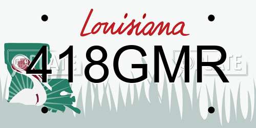 418GMR Louisiana License Plate