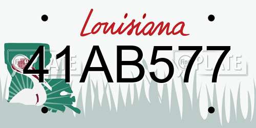 41AB577 Louisiana License Plate