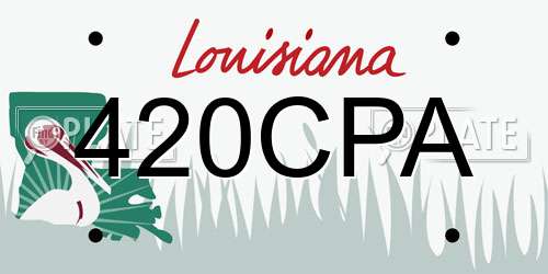 420CPA Louisiana License Plate