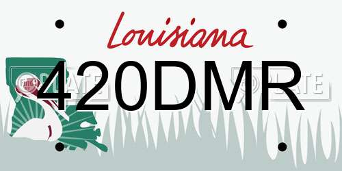 420DMR Louisiana License Plate