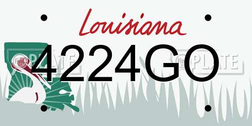 4224GO Louisiana License Plate