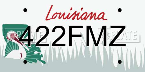 422FMZ Louisiana License Plate