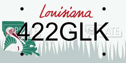 422GLK Louisiana License Plate