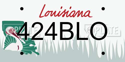 424BLO Louisiana License Plate