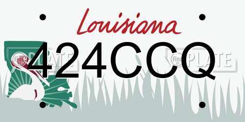 424CCQ Louisiana License Plate